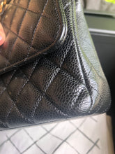 Load image into Gallery viewer, Chanel black caviar medium classic flap, gold hdw