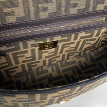 Load image into Gallery viewer, Fendi medium baguette, tobacco brown jacquard