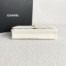 Load image into Gallery viewer, Chanel pearl crush (adjustable strap) wallet on chain woc white with gold hdw