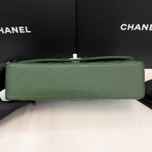 Load image into Gallery viewer, Chanel 25 series green medium caviar, silver hdw