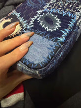 Load image into Gallery viewer, Chanel denim patchwork bag medium with silver hdw