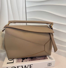 Load image into Gallery viewer, Loewe small puzzle bag, sand, gold hdw