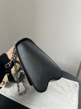 Load image into Gallery viewer, Louis Vuitton black twist MM with silver hdw