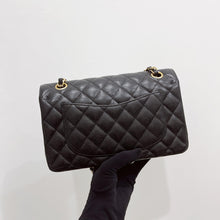 Load image into Gallery viewer, Chanel small black caviar classic flap, gold hdw 26 series