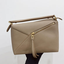 Load image into Gallery viewer, Loewe small puzzle bag, sand with gold hdw