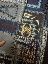 Load image into Gallery viewer, Chanel denim patchwork bag medium with silver hdw