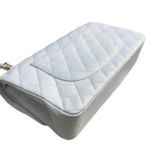 Load image into Gallery viewer, Chanel rare white caviar medium classic double flap, gold hdw 14 series