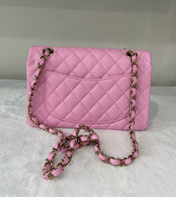 Load image into Gallery viewer, Chanel pink small caviar classic flap, gold hdw.