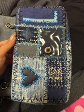 Load image into Gallery viewer, Chanel denim patchwork bag medium with silver hdw