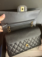 Load image into Gallery viewer, Chanel black caviar medium classic flap, gold hdw