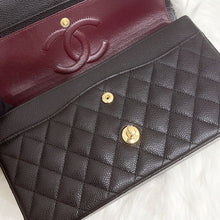 Load image into Gallery viewer, Chanel medium black caviar classic flap, gold hdw 28 series