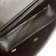 Load image into Gallery viewer, Chanel black mini calfskin chevron, with gold hdw