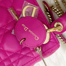 Load image into Gallery viewer, Lady Dior mini in Barbie pink with gold hdw