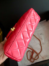 Load image into Gallery viewer, Chanel kelly dark pink fushia, gold hdw