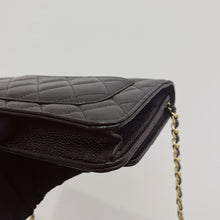 Load image into Gallery viewer, Chanel microchip black caviar WOC, wallet on chain, with gold hardware