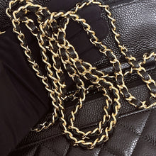 Load image into Gallery viewer, Chanel microchip black caviar WOC, wallet on chain, with gold hardware