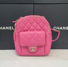 Load image into Gallery viewer, Chanel pink caviar backpack, gold hdw
