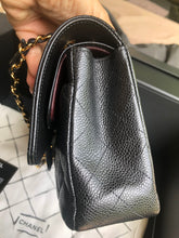 Load image into Gallery viewer, Chanel black caviar medium classic flap, gold hdw