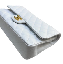 Load image into Gallery viewer, Chanel rare white caviar medium classic double flap, gold hdw 14 series