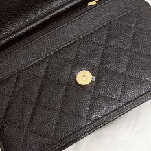 Load image into Gallery viewer, Chanel black caviar woc, gold hdw, with magnetic closure.