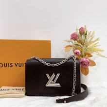 Load image into Gallery viewer, Louis Vuitton black twist MM with silver hdw