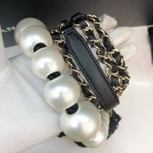 Load image into Gallery viewer, Chanel tweed sequin bag with pearl handle