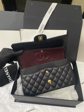 Load image into Gallery viewer, Chanel medium black caviar classic flap with gold hdw, chip
