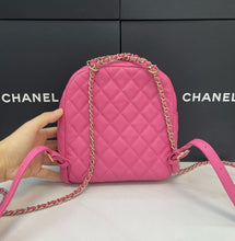 Load image into Gallery viewer, Chanel pink caviar backpack, gold hdw