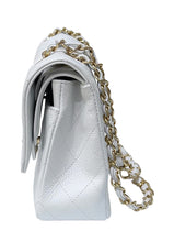 Load image into Gallery viewer, Chanel rare white caviar medium classic double flap, gold hdw 14 series