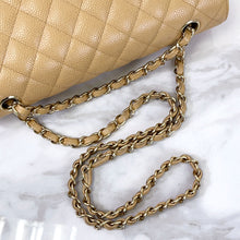 Load image into Gallery viewer, Chanel dark beige vintage medium classic flap, 24k gold hdw