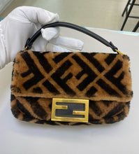 Load image into Gallery viewer, Fendi mini shearling baguette