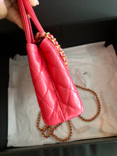 Load image into Gallery viewer, Chanel kelly dark pink fushia, gold hdw
