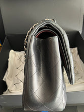 Load image into Gallery viewer, Chanel black lambskin jumbo, silver hdw