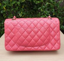 Load image into Gallery viewer, Chanel dark pink caviar medium classic flap, gold hdw