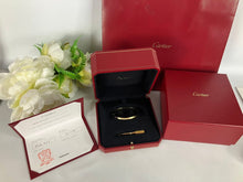 Load image into Gallery viewer, Cartier gorgeous, slim, yellow gold, love bangle, size 15