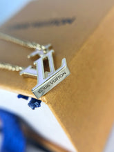 Load image into Gallery viewer, Louis Vuitton iconic pink enamel and brass necklace