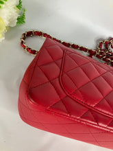 Load image into Gallery viewer, Chanel red / pink mini lambskin, gold hdw