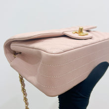 Load image into Gallery viewer, Chanel pink mini calfskin chevron, with gold hdw