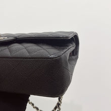 Load image into Gallery viewer, Chanel black caviar medium classic flap, silver hdw, 30 series