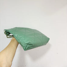 Load image into Gallery viewer, Chanel 22 small green with gold hdw