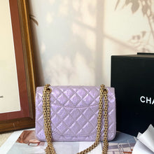 Load image into Gallery viewer, Chanel 24P mini reissue lilac purple, with aged gold hardware
