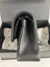Load image into Gallery viewer, Chanel Black caviar small classic flap, silver hdw