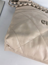 Load image into Gallery viewer, Chanel 22 small calfskin in ecru off white, matte silver hdw
