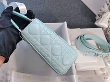 Load image into Gallery viewer, Lady Dior small blue Cannage lambskin, with gold hdw. 2024