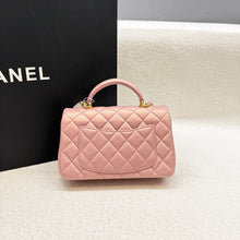 Load image into Gallery viewer, Chanel pink pearl mini top handle lambskin, gold hdw
