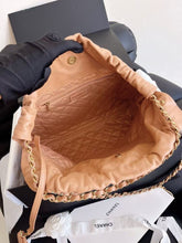 Load image into Gallery viewer, Chanel 22 medium caramel, gold hdw