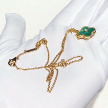 Load image into Gallery viewer, Very rare Van Cleef & Arpels (VCA) 2013 rare green malachite diamond holiday pendant, 18k gold