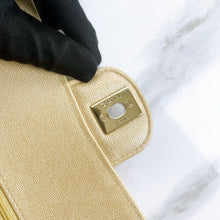 Load image into Gallery viewer, Chanel pearl beige medium caviar, with gold hdw