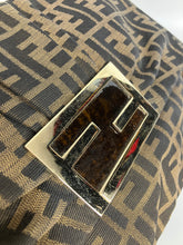 Load image into Gallery viewer, Fendi Mia Tobacco Zucca Print Canvas Large Flap Shoulder Bag