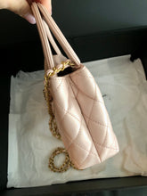 Load image into Gallery viewer, Chanel Light pink calfskin Kelly (larger size) with aged gold hdw